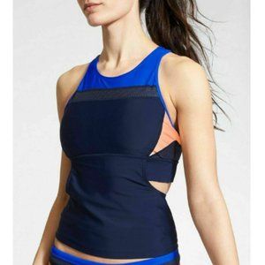 Athleta Tri-SSential Loose Triathlon Tank Tankini Top Swim Run Bike Wicking